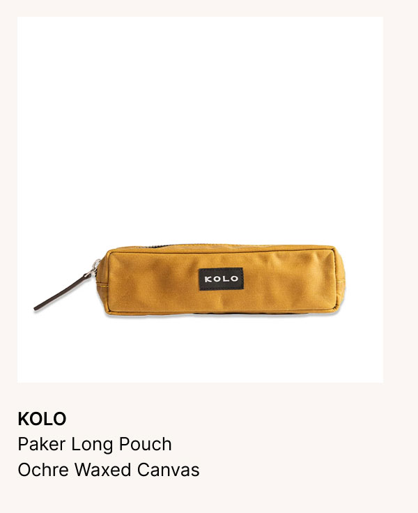 KOLO Paker Long Pouch Ochre Waxed Canvas