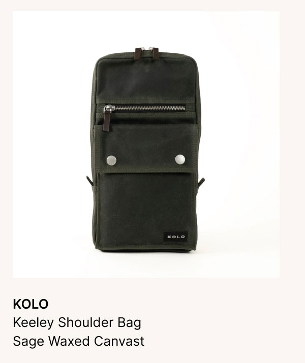 KOLO Keeley Shoulder Bag Sage Waxed Canvast