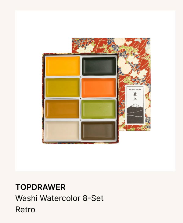 TOPDRAWER Washi Watercolor 8-Set Retro