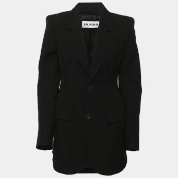 Black Virgin Wool Hourglass Bl