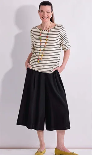 Relaxed Stripe Jersey Tee