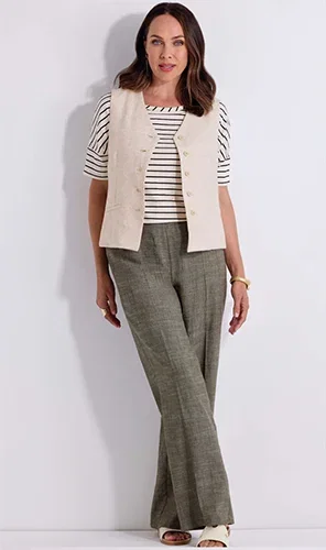 Light Cotton-linen Waistcoat