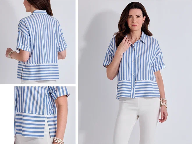 Striped Short Sleeve Shirt