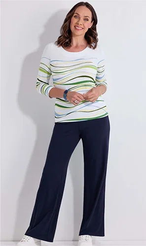 Soft Three-quarter Sleeve Jersey Top