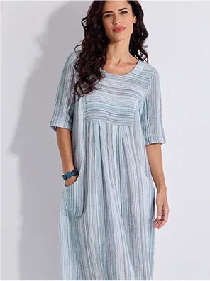 Cool Woven Cotton Pocket Dress