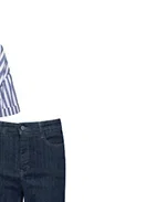 Wide Leg Cotton-stretch Jeans