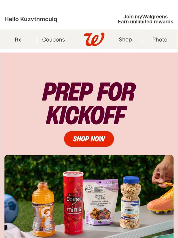 Kickoff starts now
