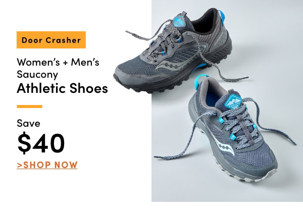 Door Crasher Women's + Men's Saucony Athletic Shoes Save $40