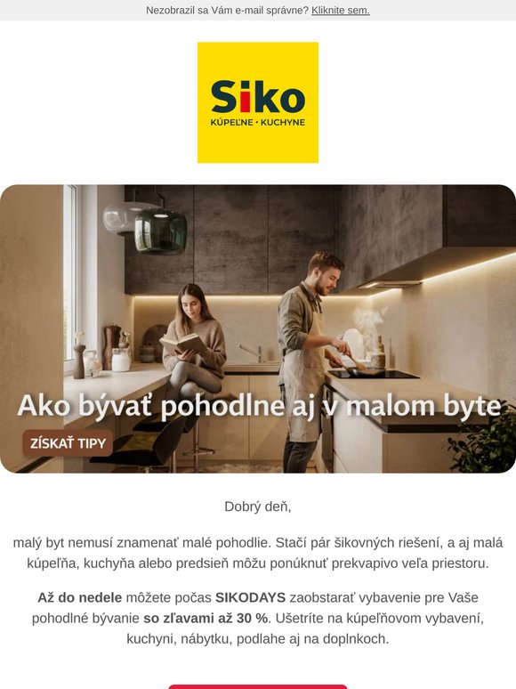 SIKODAYS zľavy až 30 % už len do nedele