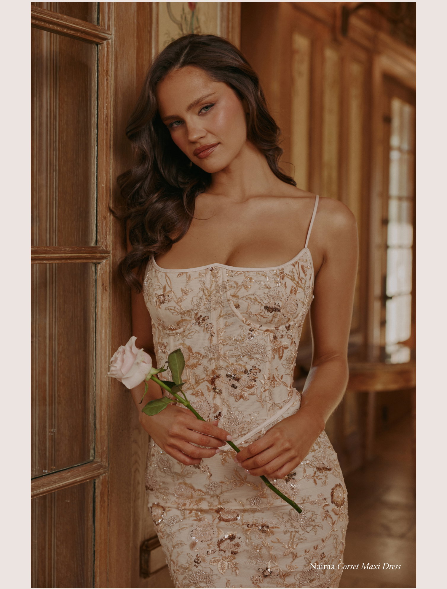 Naima corset maxi dress