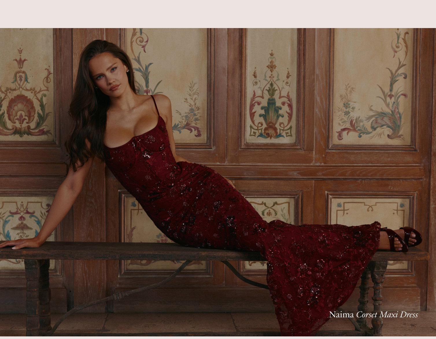 Naima corset maxi dress