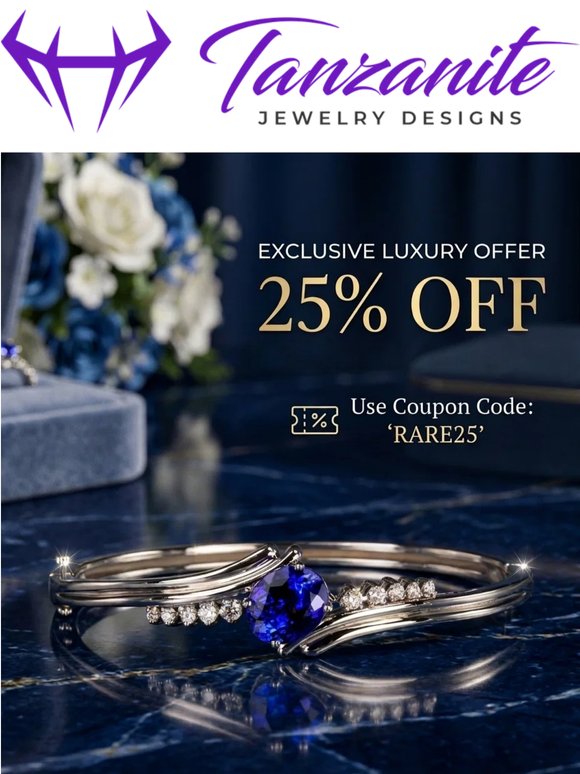25% Off This Exquisite Bangle Tanzanite Bracelet 💎