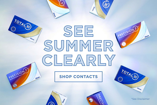 See Summer Clearly. Shop Contacts