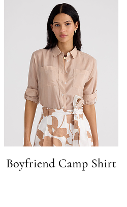 Unsubscribed Boyfriend Camp Shirt in Voile