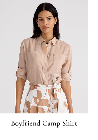 Unsubscribed Boyfriend Camp Shirt in Voile