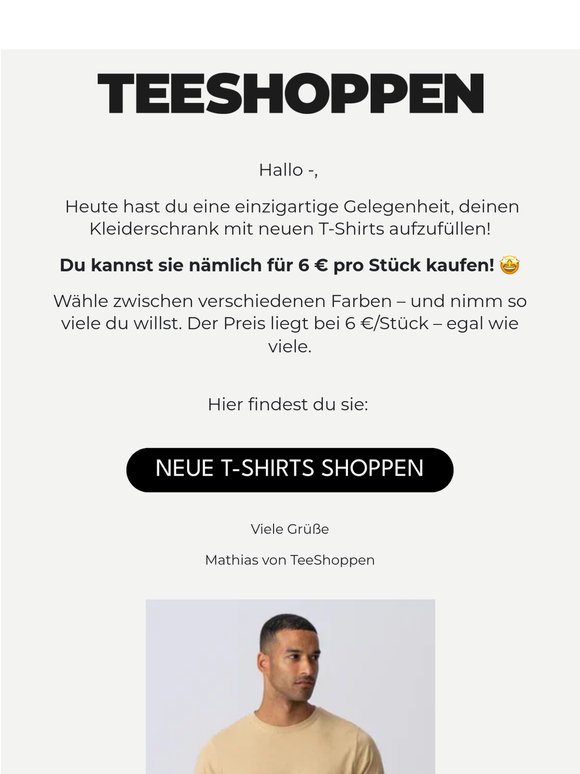 T-Shirts für nur 6 €!