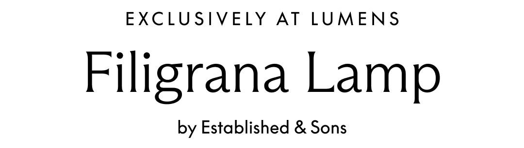 Exclusively at Lumens - Filigrana Lamp by Established & Sons