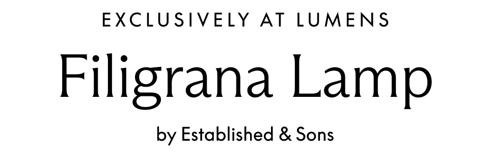 Exclusively at Lumens - Filigrana Lamp by Established & Sons