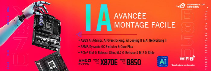 Découvrez les cartes mères Asus série B850/X870