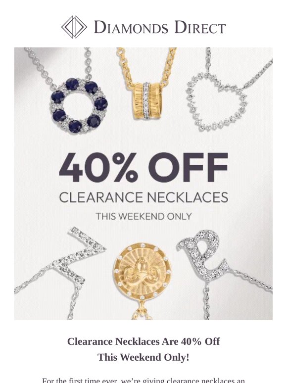 You heard it here first: 40% off clearance necklaces ✨