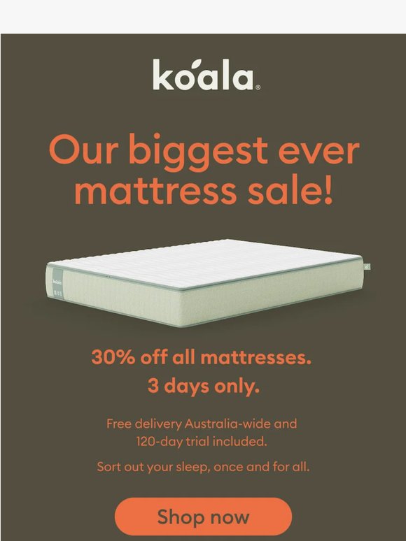 Our biggest EOFY mattress sale ever starts NOW 🚨
