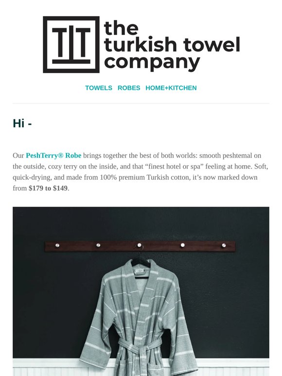 Now on Sale: PeshTerry Robes