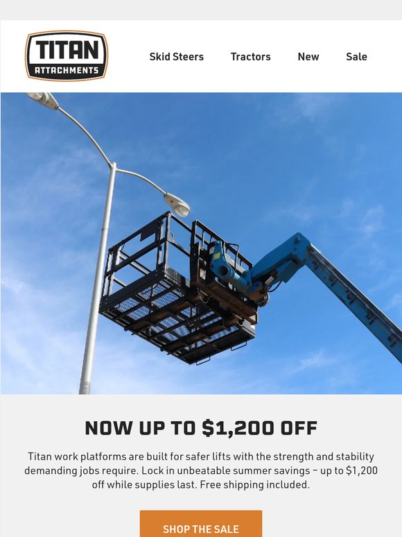 Work Platforms – Now Up to $1,200 Off