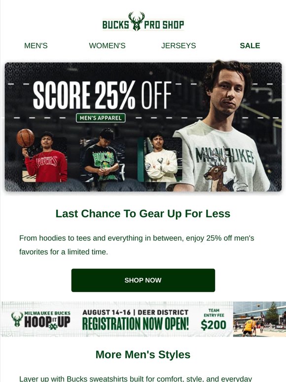 Last Chance For Men's Gear Sale