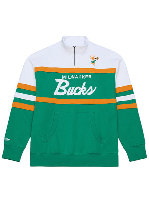 Mitchell & Ness HWC '68 Head Coach Milwaukee Bucks 1/4 Zip Sweatshirt