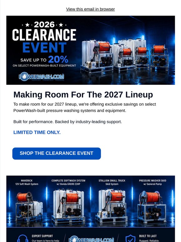 2026 Pressure Washer Clearance Is Live