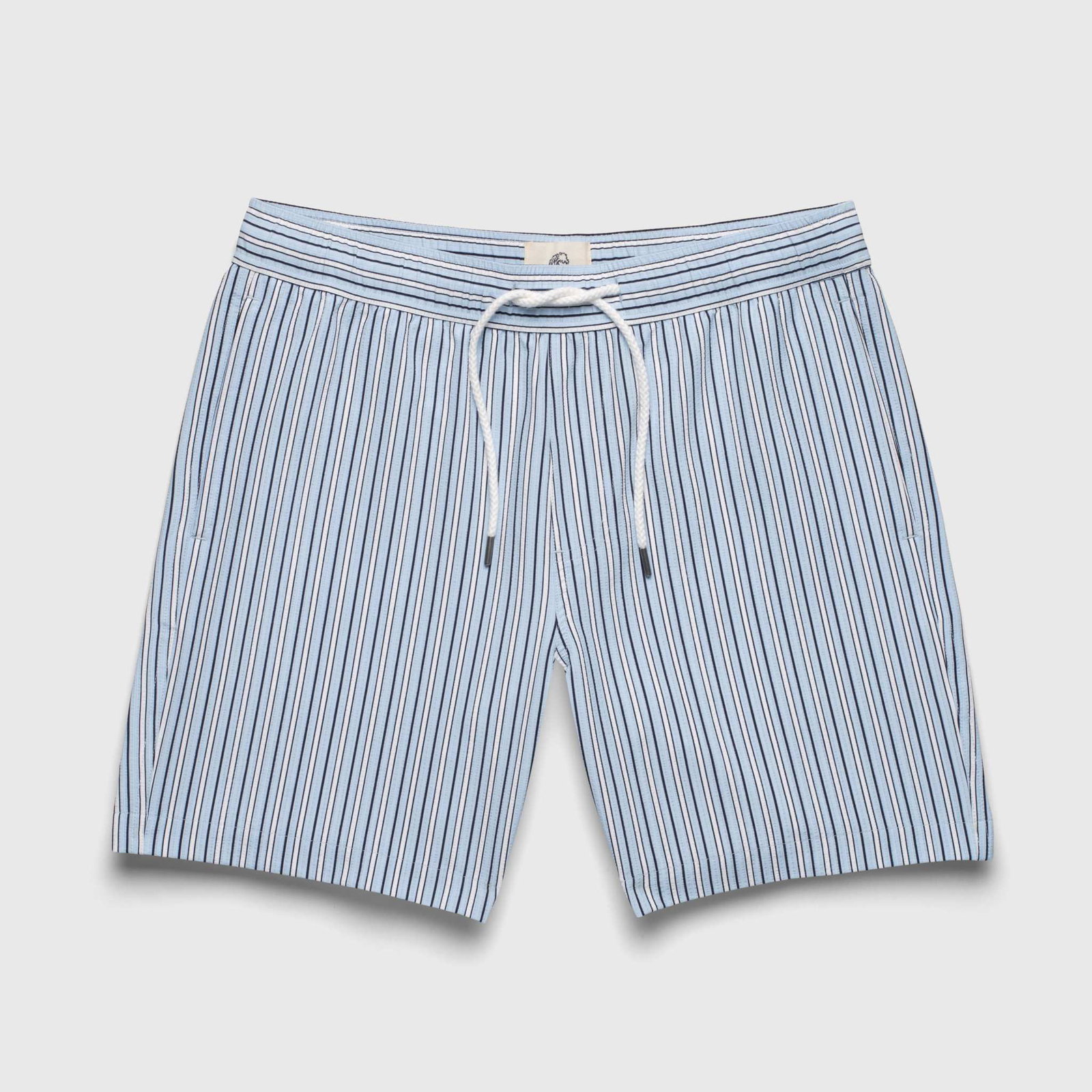 Image of Jimmy 6.5" Seersucker Stripe Volley - Skyway Blue