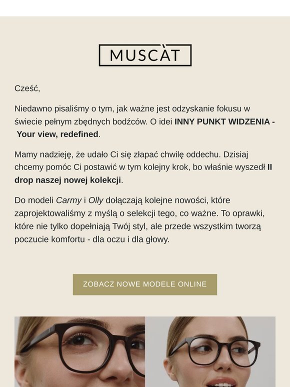 Odkryj II drop nowej kolekcji okularów MUSCAT.