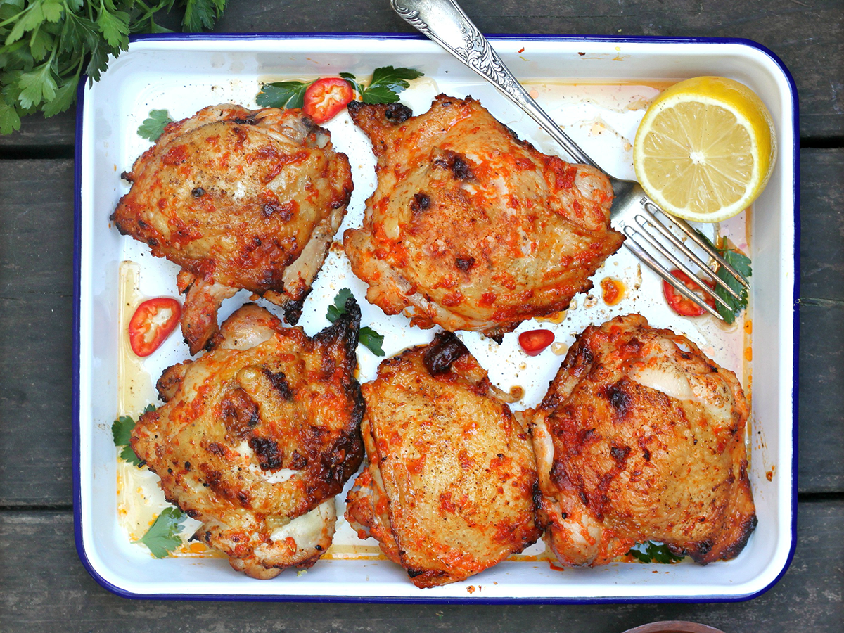 Harissa Chicken Thighs