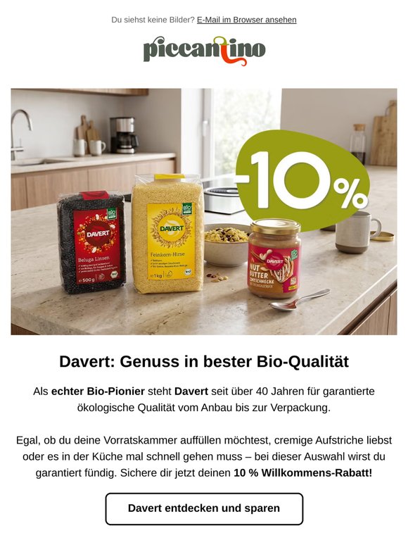 -10% auf ALLES von Davert 🌱