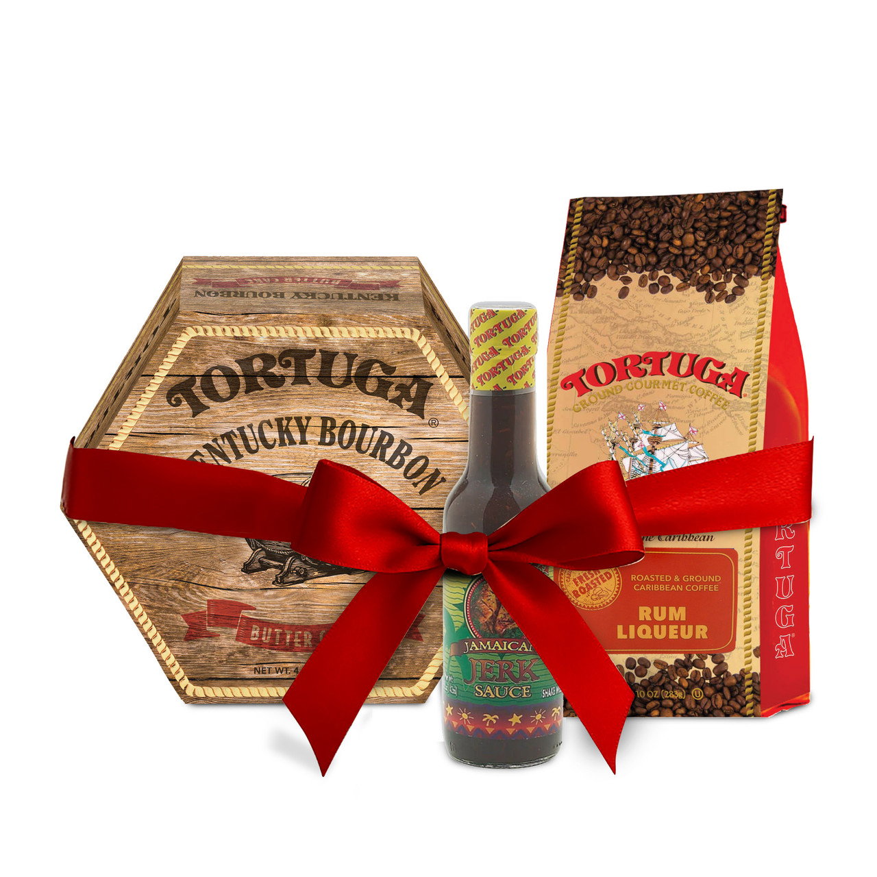 Image of Gift Bundle - 4oz Kentucky Bourbon Butter Cake + Jerk Sauce + Rum Liqueur Coffee