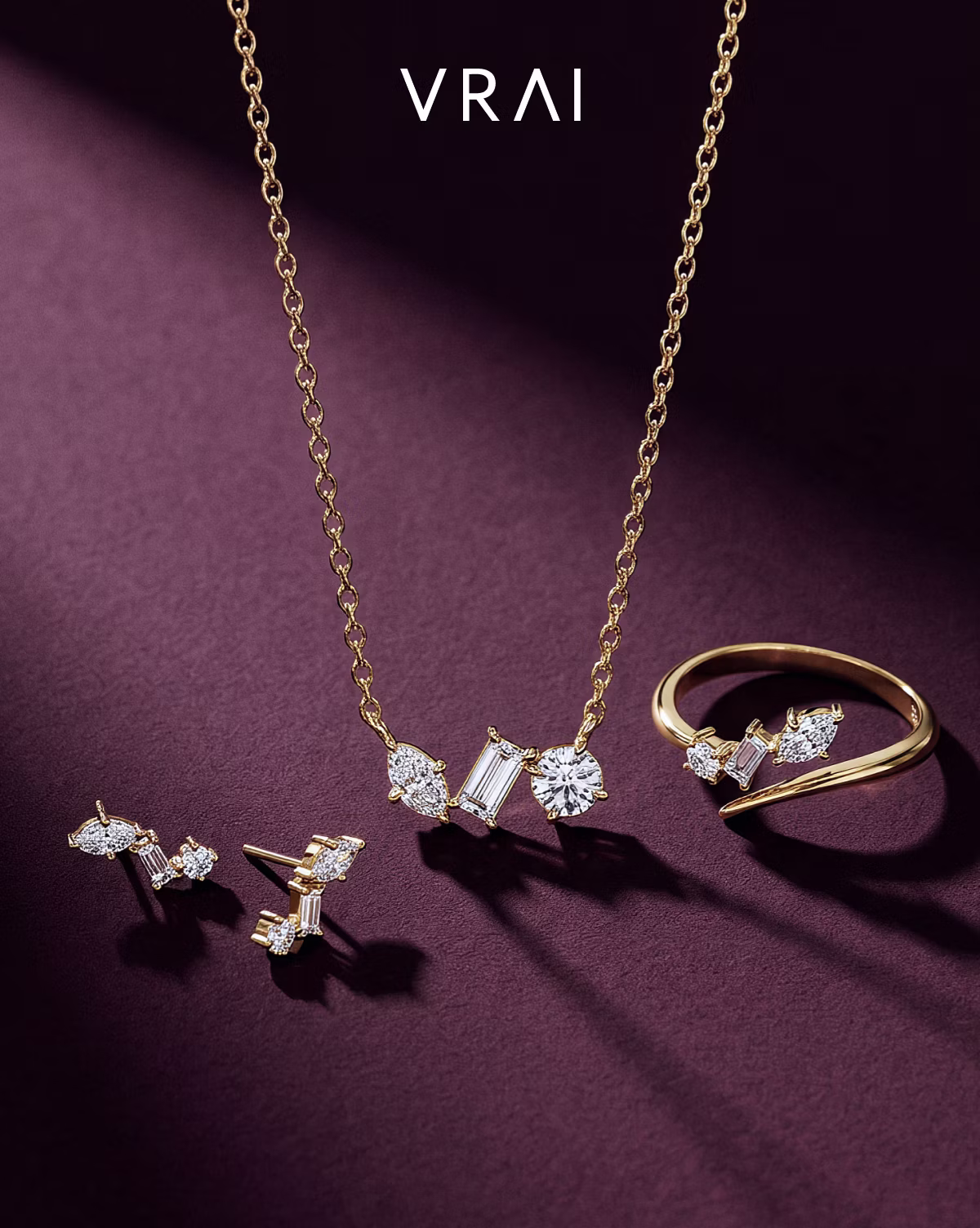Explore fine jewelry with VRAI created diamonds that’s ready to ship and gift. 
