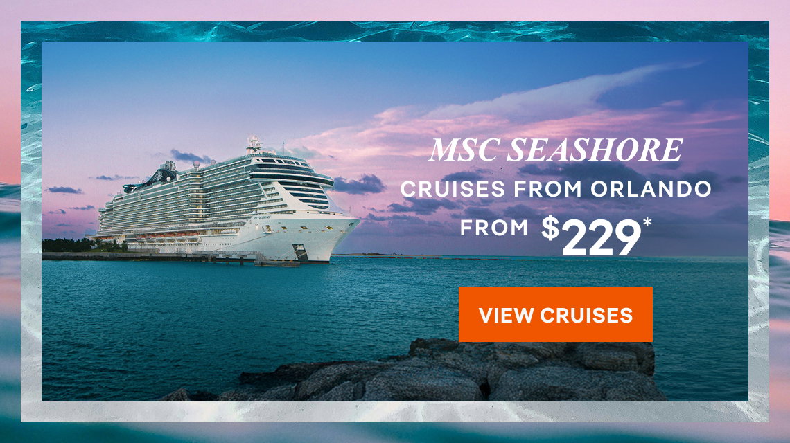 MSC Seashore – Cruises From Orlando (Port Canaveral) – Click to View Itineraries & Book Now
