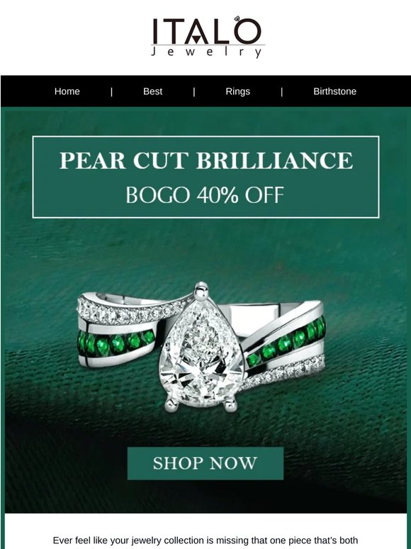 ✨Your Summer Outfits' Best Friend: Pear Cut Jewelry for Every Style💧