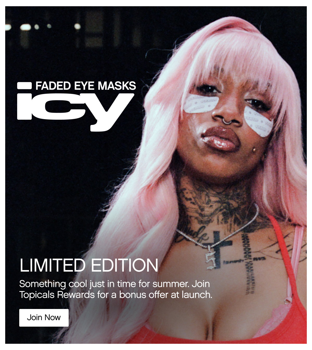 Icy Faded Eye Masks