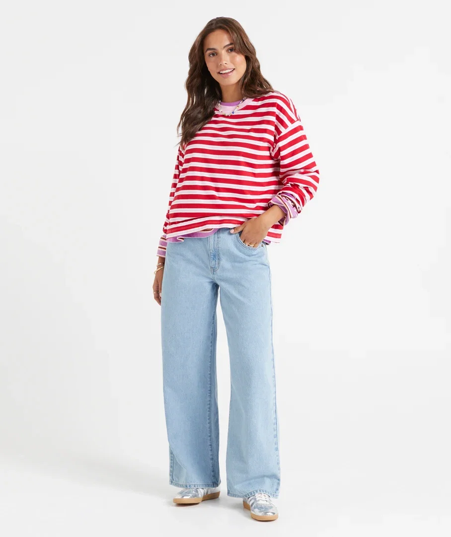 CHARLIE HIGH RISE WIDE LEG JEAN