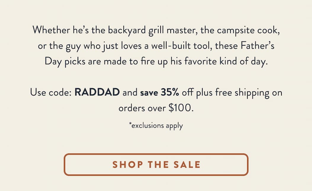 father's day sale 35% off - use code:RADDAD
