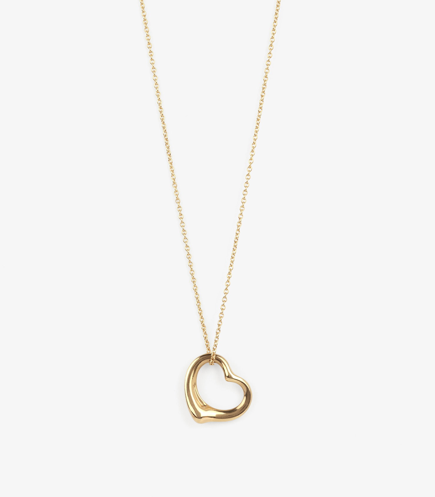 18ct Yellow Gold 16mm Elsa Peretti Open Heart Pendant