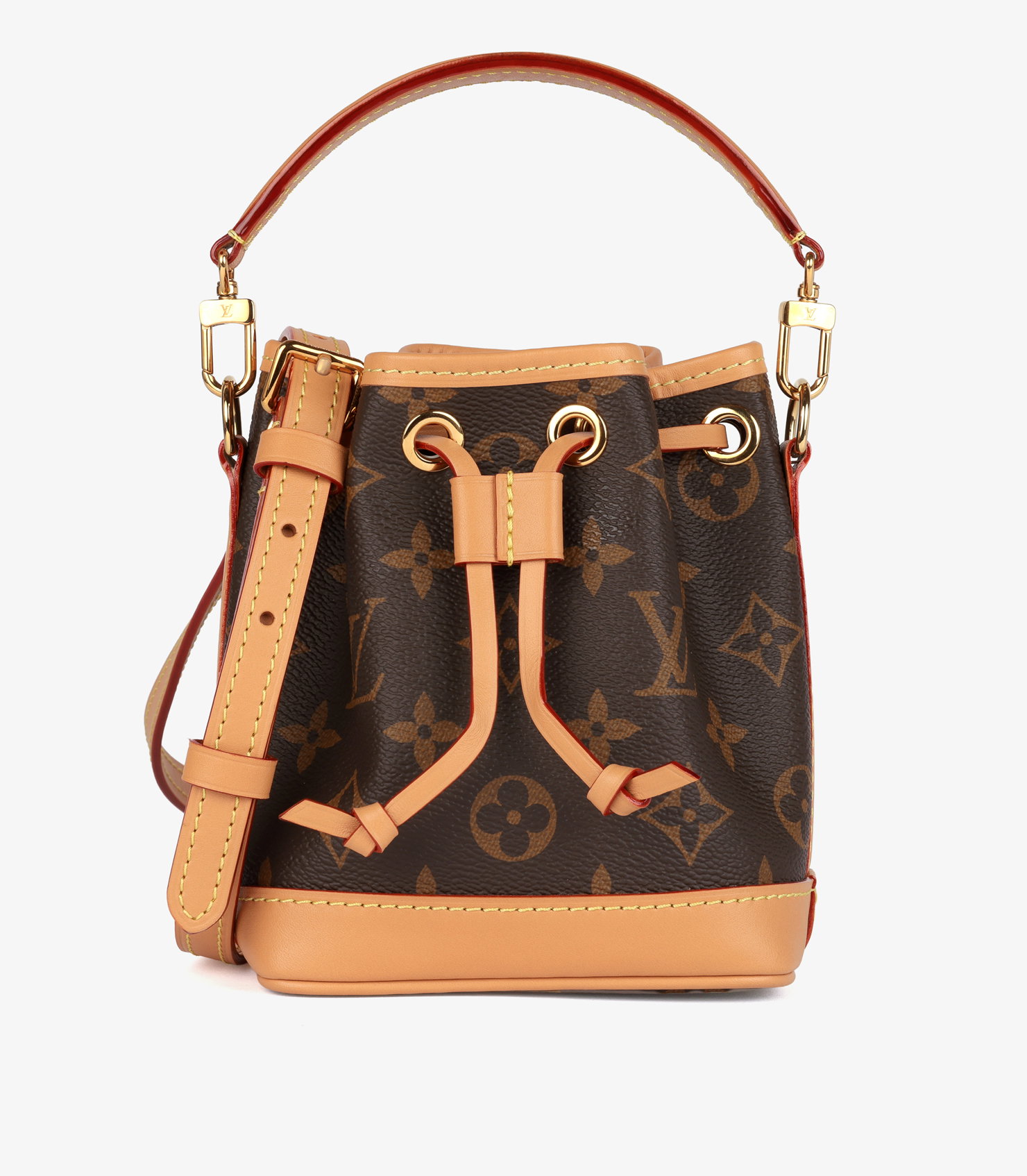 Brown Monogram Coated Canvas & Vachetta Leather Nano Noé