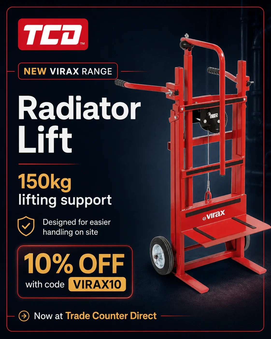 Virax Radiator Lift 150kg Capacity