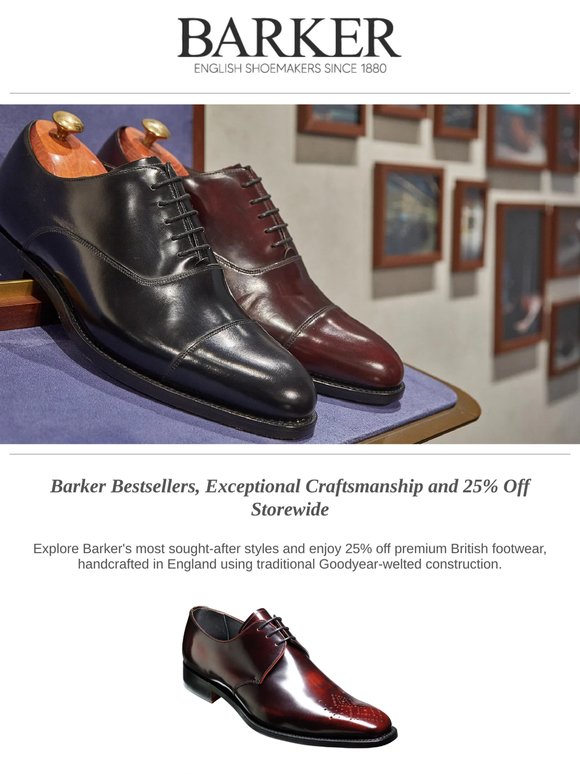 Handcrafted Goodyear-Welted Footwear Since 1880 – Now 25% Off Storewide