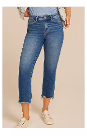 Model wearing maurices clothing.