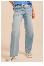 Model wearing maurices clothing.