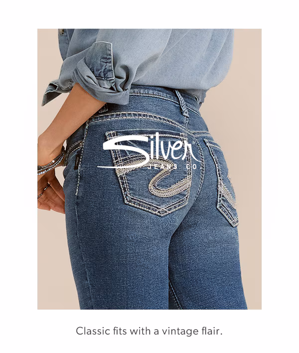 Silver Jeans Co. Classic fits with a vintage flair.