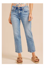 Model wearing maurices clothing.