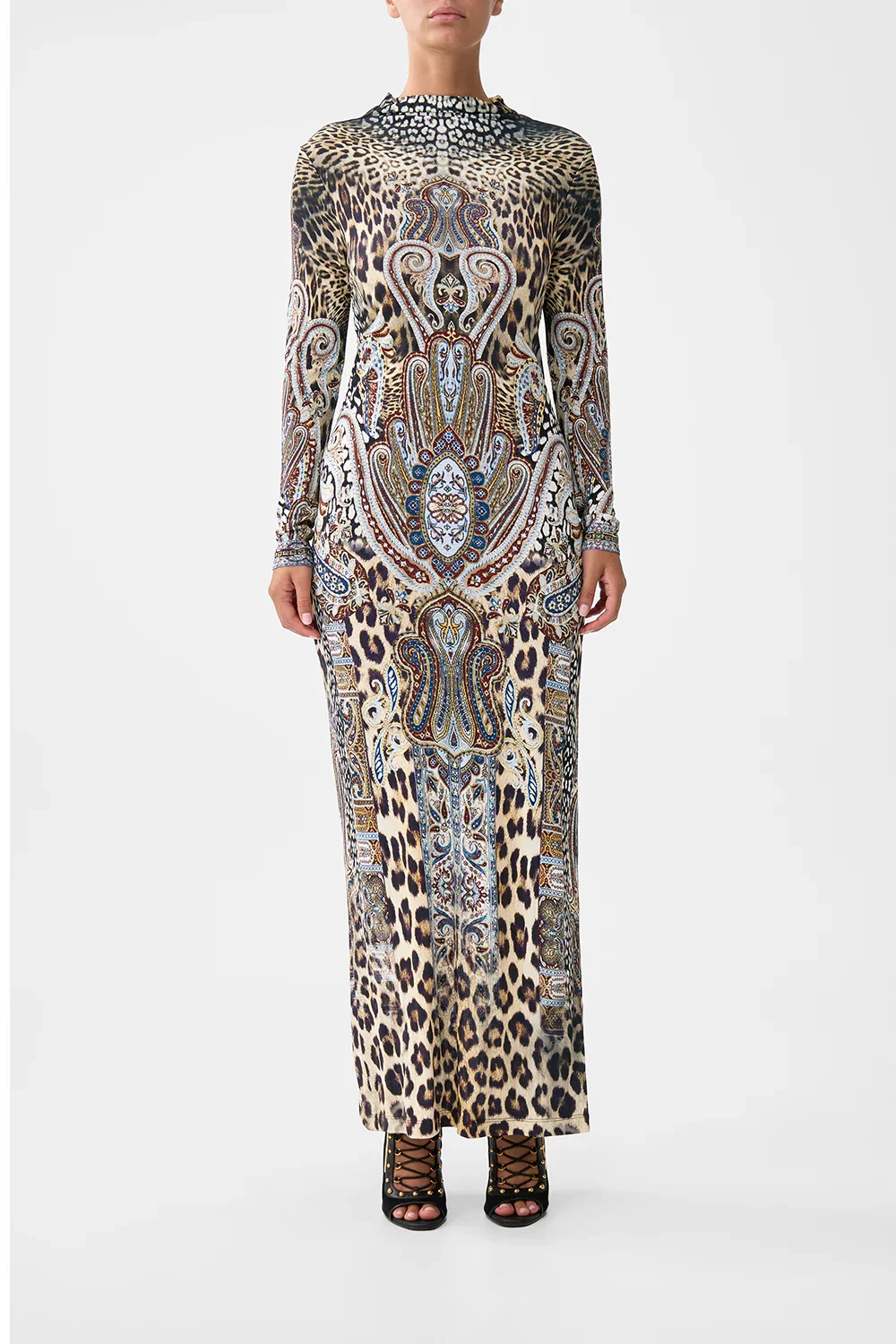 Image of BACK DETAIL JERSEY DRESS ISTANBUL ANIMALIA